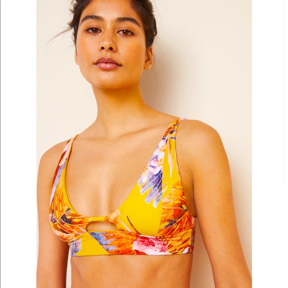 L* Space Alia cut-out bikini top in desert palm